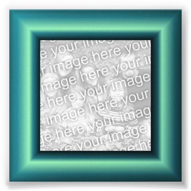 Impression Photo Bordure Aqua (Devant)