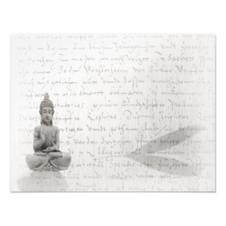 Impression Photo Bouddha noir blanc design