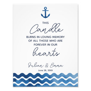 Impression Photo bougie brûle signe mariage, aimer mariage mémoire,