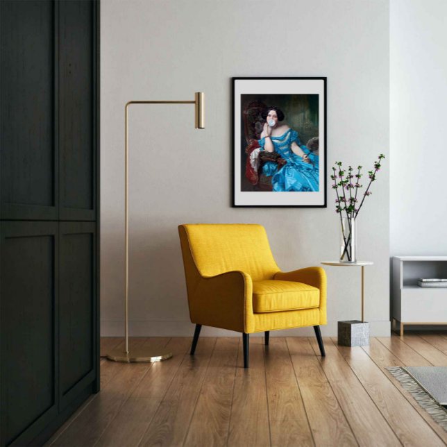 Impression Photo Boule de gomme Diva en satin bleu (Créateur téléchargé)