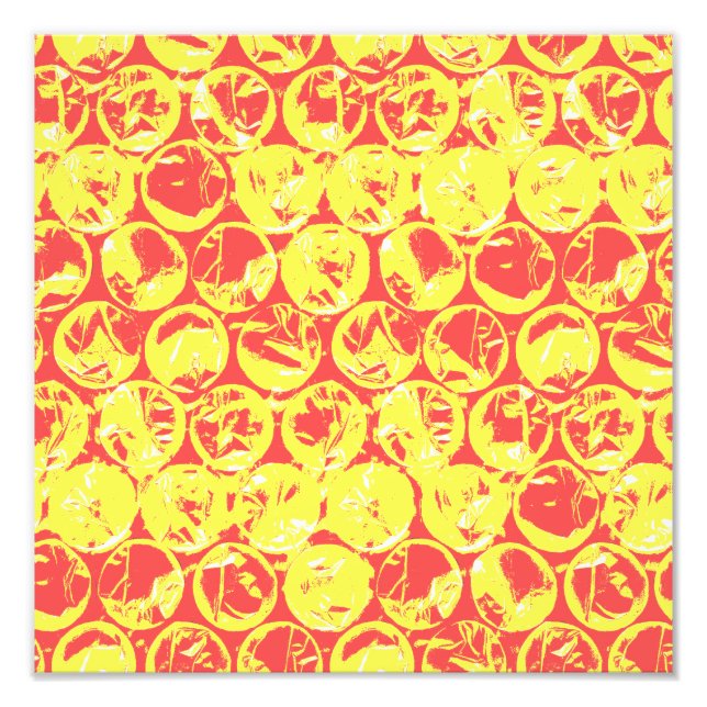Impression Photo Boule rouge et jaune envelopper pop art (Devant)