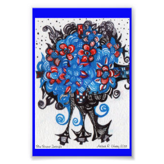 Impression Photo Bouquet bleu