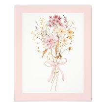 Bouquet de Fleur sauvage rose vif avec bow | Femin