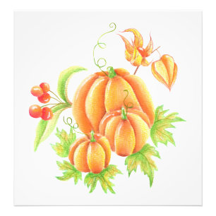 Impression Photo Bouquet festif avec citrouille
