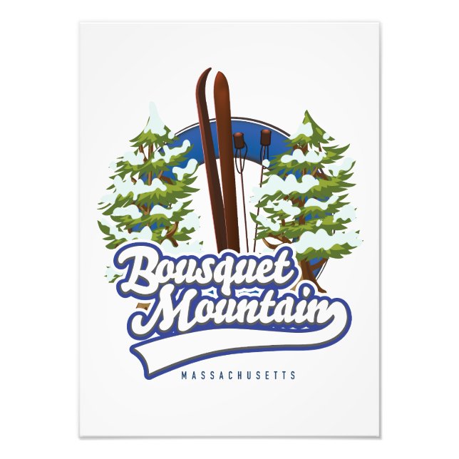 Impression Photo Bousquet Mountain Massachusetts logo Ski (Devant)