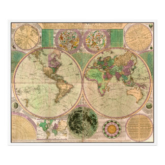 Impression Photo BOWLES Nouvelle et exacte carte du monde en compos