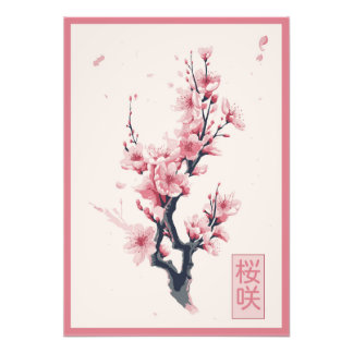 Impression Photo branch of Japanese cherry tree with sakura flowers