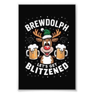 Impression Photo Brewdolph Buvons Blitzened Christmas Reindeer B