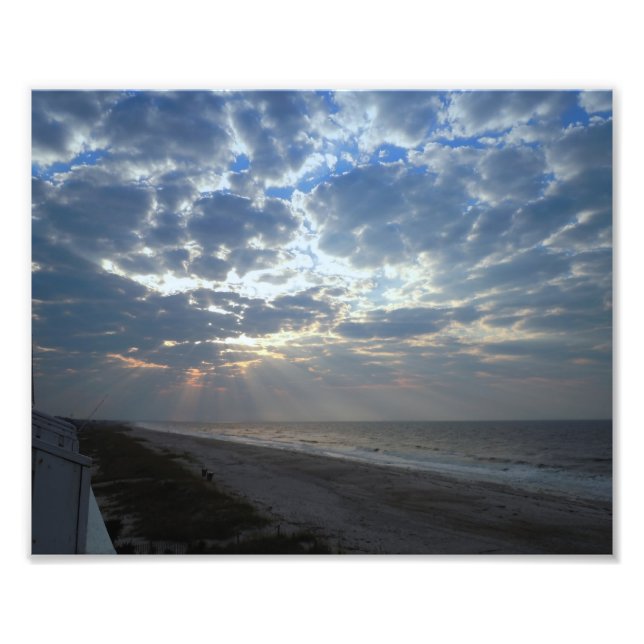 Impression Photo Bright Beach Morning - Oak Island, NC (Devant)