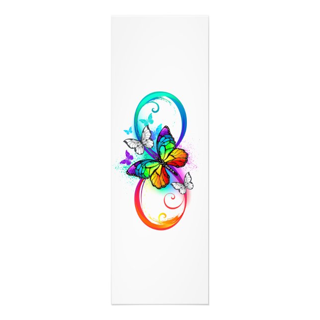Impression Photo Bright infinity with rainbow butterfly (Devant)