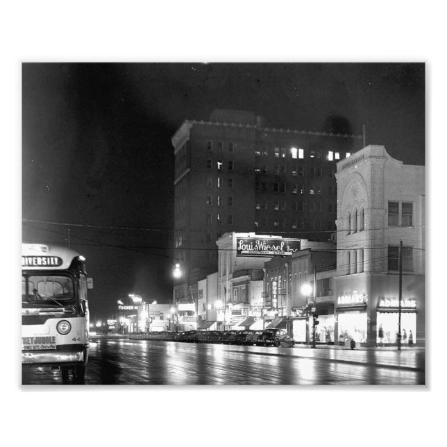 Impression Photo Broad Street à la nuit (Devant)