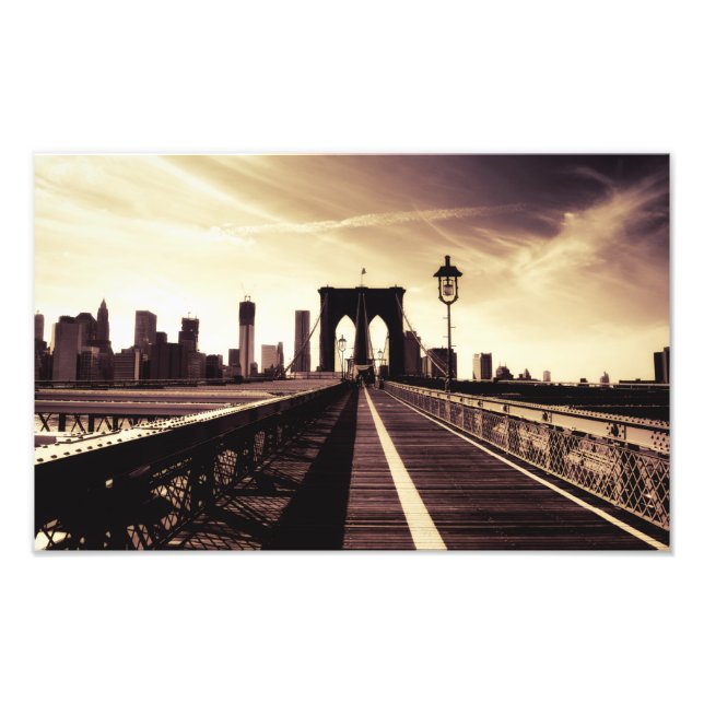Impression Photo Brooklyn Bridge - New York City (Devant)