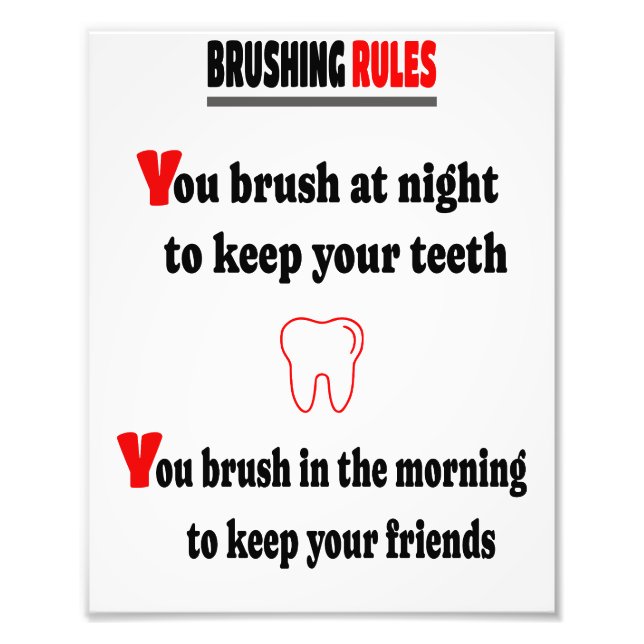 Impression Photo Brosse tes dents (Devant)