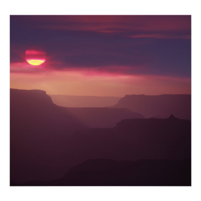 Impression Photo Brume pourpre au-dessus du Grand Canyon (Devant)