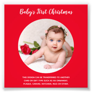 Impression Photo Budget Babys Premier Modèle de Noël Invitations
