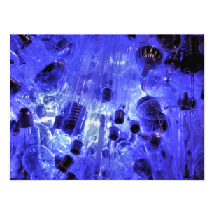 IMPRESSION PHOTO BULLES LUMINEUSES EN BLEU