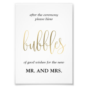 Impression Photo Bulles Sendoff Signe Choisissez Votre Taille Faux 