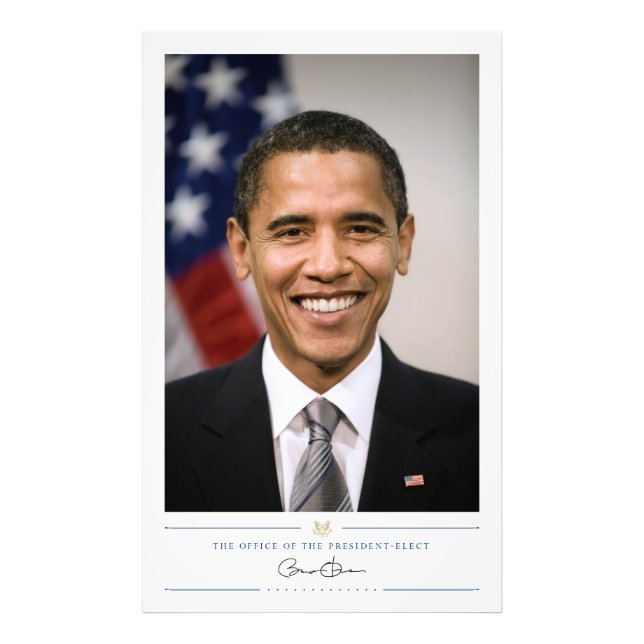 Impression Photo Bureau du président élu Barack Obama (Devant)