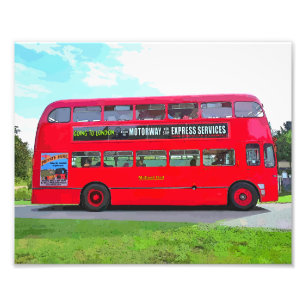 IMPRESSION PHOTO BUS ROUGE