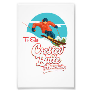 Impression Photo Butte au repos pour skier