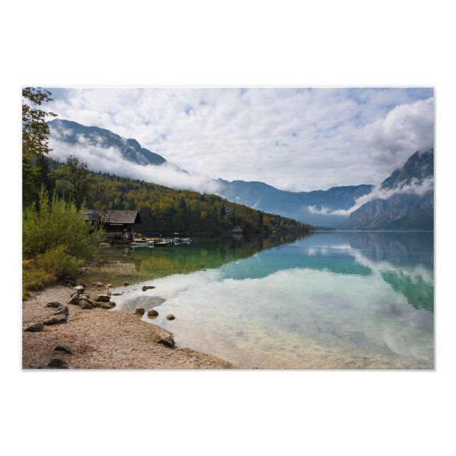 Impression Photo Cabine le long du lac Bohinj en Slovénie (Devant)