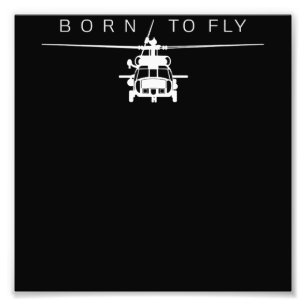 Impression Photo Cadeau de pilote d'hélicoptère de l'aviation milit