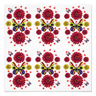 Impression Photo Cadeau Floral Papillon Printanier Personnalisé