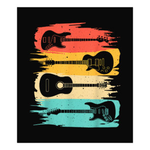Impression Photo Cadeau Guitare vintage Pour Hommes Musique Musique