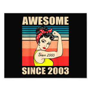 Impression Photo Cadeau pour 18 ans Femmes Vintage 18e anniversaire