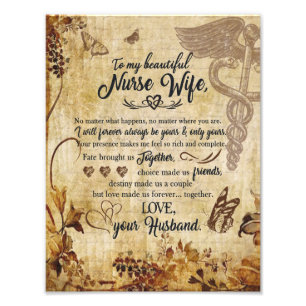 Impression Photo Cadeaux de femme infirmière   Lettre À Ma Belle Fe