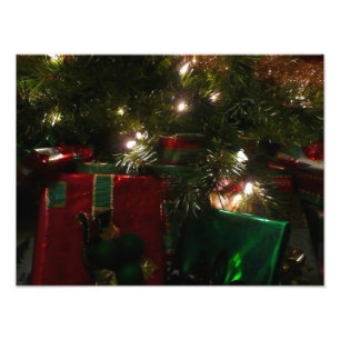 Impression Photo Cadeaux sous l'arbre Noël