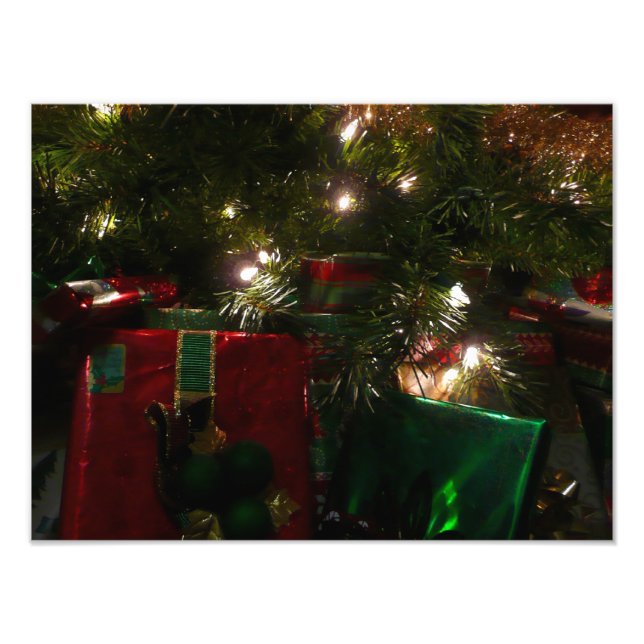 Impression Photo Cadeaux sous l'arbre Noël (Devant)