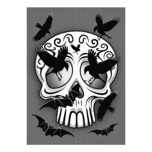 Impression Photo Calaveras décoratives Halloween