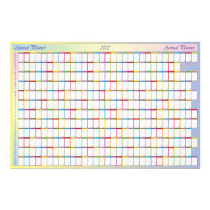 Impression Photo Calendrier annuel du planificateur 2022 notes blan