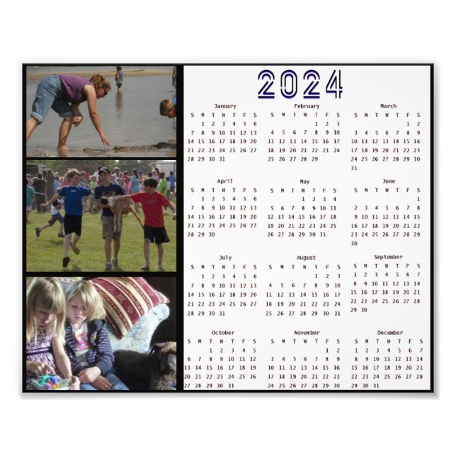 Impression Photo Calendrier de collage de photos de famille personn (Devant)