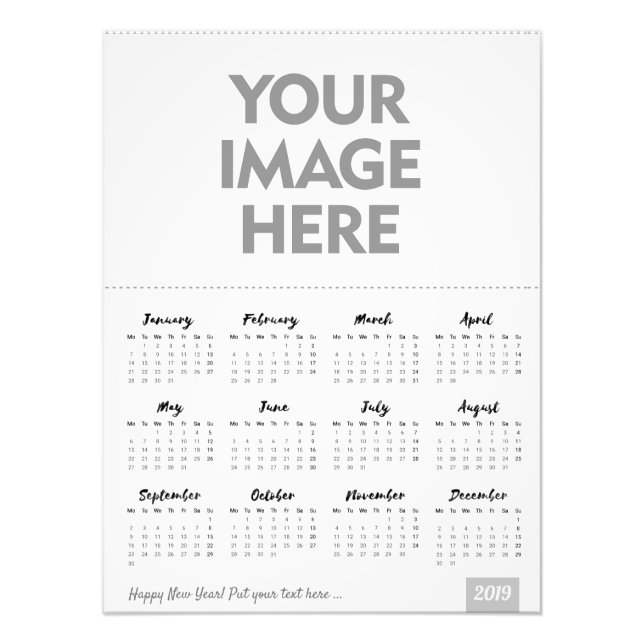 IMPRESSION PHOTO CALENDRIER PERSONNALISÉ 2019 (Devant)