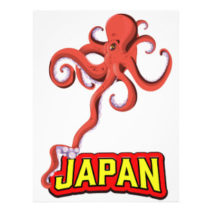 Impression Photo Calmar géant Japon cartoon