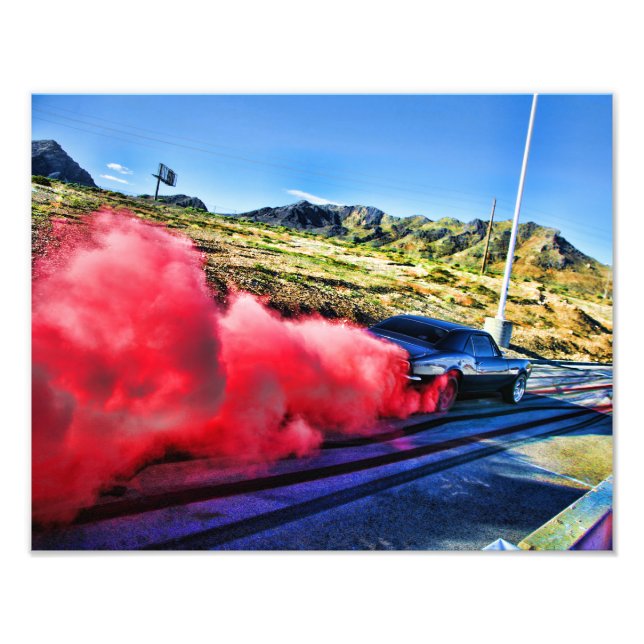Impression Photo Camaro Burnout (Devant)