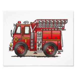 Impression Photo Camion d'incendie échelle