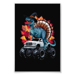 Impression Photo Camion Monster T-Rex Dinosaur de Thanksgiving