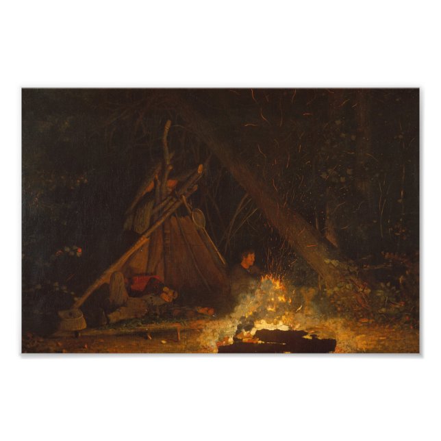 Impression Photo Camp Fire Winslow Homer (Devant)