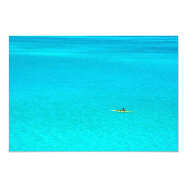 Impression Photo Canot Outrigger à Bora Bora (Devant)