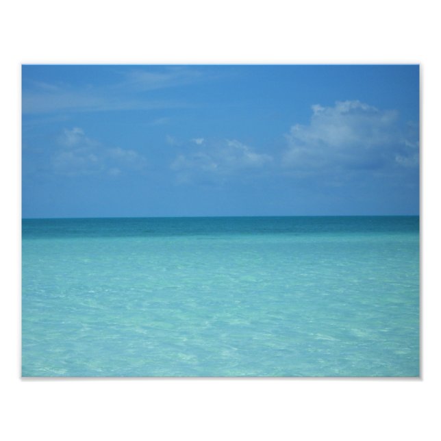 Impression Photo Caraïbes Horizon Tropical Turquoise Bleu (Devant)