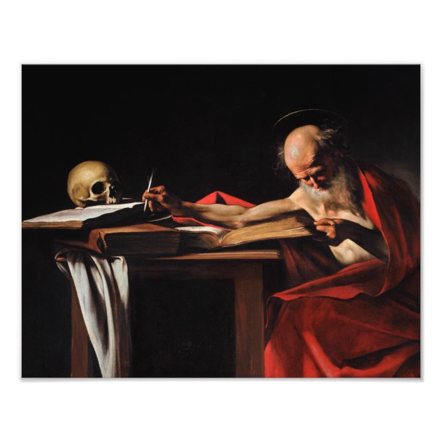 Impression Photo Caravaggio - Écriture Saint Jérôme (Devant)