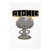 Caricature mignon nuage de champignon atomique