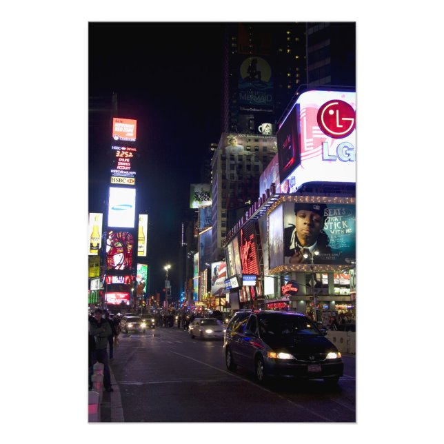 Impression Photo Carré du Times de nuit à Manhattan, New York (Devant)