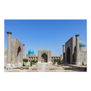 Impression Photo Carré Registan - Samarkand, Ouzbékistan, Asie