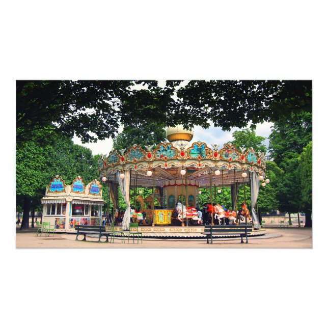 Impression Photo Carrousel dans les Tuileries, Paris, France (Devant)