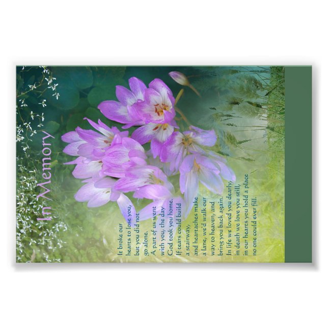 Impression Photo Carte commémorative (Devant)