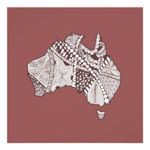 Impression Photo Carte d'art couleur Australie personnalisée